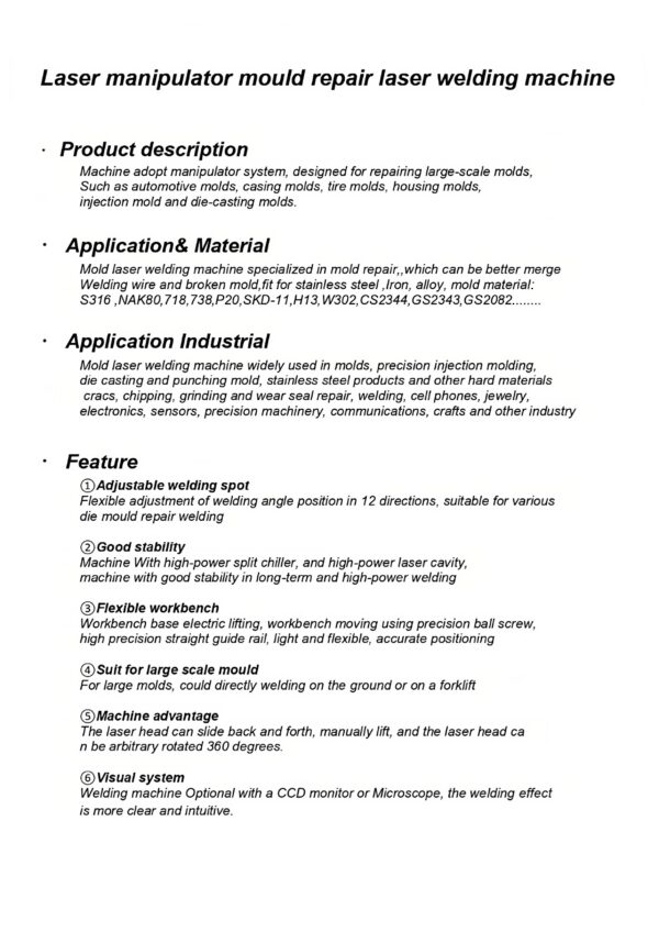 Laser Welding Mold Repair Machine